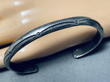 Attractive Vintage Native American Navajo Sterling Silver Bracelet-Nativo Arts