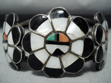 Authentic Earlier Vintage Native American Zuni Turquoise Sterling Silver Bracelet Old-Nativo Arts