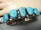 Authentic Guild Vintage Native American Navajo Turquoise Sterling Silver Bracelet-Nativo Arts
