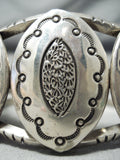 Authentic Heavy Vintage Native American Navajo Kee Joe Benally Sterling Silver Bracelet-Nativo Arts