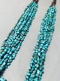 Authentic Incredible Vintage Native American Navajo Blue Turquoise Heishi Necklace-Nativo Arts