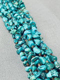 Authentic Incredible Vintage Native American Navajo Blue Turquoise Heishi Necklace-Nativo Arts