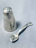 Authentic Kenneth Begay Vintage Native American Navajo Sterling Silver Salt Pepper Set-Nativo Arts