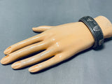 Authentic Thomas Singer Vintage Native American Navajo Desert Snow Sterling Silver Bracelet-Nativo Arts
