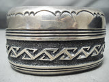 Authentic Unique Vintage Native American Navajo Thomas Singer Sterling Silver Bracelet Old-Nativo Arts