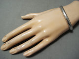 Authentic Very Important Vintage Native American Navajo Wes Willie Sterling Silver Bracelet-Nativo Arts