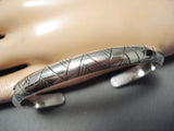 Authentic Very Important Vintage Native American Navajo Wes Willie Sterling Silver Bracelet-Nativo Arts
