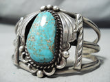 Authentic Vintage Native American Navajo #8 Turquoise Sterling Silver Bracelet-Nativo Arts