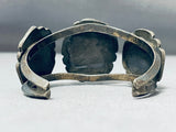 Authentic Vintage Native American Navajo Ocean Blue Turquoise Sterling Silver Bracelet-Nativo Arts