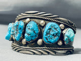 Authentic Vintage Native American Navajo Sleeping Beauty Turquoise Sterling Silver Bracelet-Nativo Arts