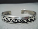 Authentic Vintage Native American Navajo Sterling Silver Thomas Singer Bracelet-Nativo Arts