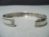 Authentic Vintage Native American Navajo Sterling Silver Thomas Singer Bracelet-Nativo Arts