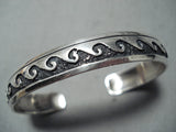 Authentic Vintage Native American Navajo Sterling Silver Thomas Singer Bracelet-Nativo Arts