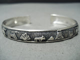 Authentic Vintage Native American Navajo Thomas Singer Sterling Silver Bracelet-Nativo Arts