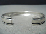 Authentic Vintage Native American Navajo Thomas Singer Sterling Silver Bracelet-Nativo Arts