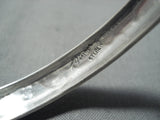 Authentic Vintage Native American Navajo Thomas Singer Sterling Silver Bracelet-Nativo Arts
