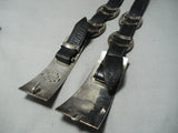 Authentic Vintage Native American Navajo Tommy Jackson 1987 Sterling Silver Concho Belt-Nativo Arts