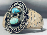 Authentic Vintage Native American Navajo Turquoise Sterling Silver Bracelet-Nativo Arts
