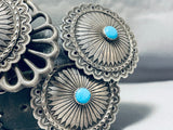 Authentic Vintage Native American Navajo Turquoise Sterling Silver Concho Belt Old-Nativo Arts