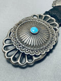 Authentic Vintage Native American Navajo Turquoise Sterling Silver Concho Belt Old-Nativo Arts