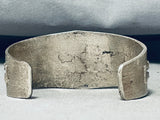 Awesome Technique Native American Navajo Morenci Turquoise Sterling Silver Bracelet Signed-Nativo Arts
