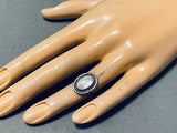 Beautiful Authentic Vintage Native American Navajo Pearl Sterling Silver Ring-Nativo Arts