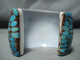 Beautiful Huge Native American Navajo Inlay Turquoise Purple Spiny Oyster Shell Bracelet-Nativo Arts