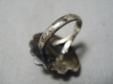 Beautiful Vintage Native American Navajo Blue Turquoise Sterling Silver Ring Old-Nativo Arts