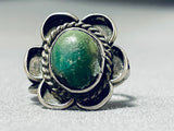 Beautiful Vintage Native American Navajo Cerrillos Turquoise Sterling Silver Ring-Nativo Arts