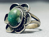Beautiful Vintage Native American Navajo Cerrillos Turquoise Sterling Silver Ring-Nativo Arts