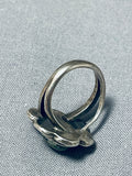 Beautiful Vintage Native American Navajo Cerrillos Turquoise Sterling Silver Ring-Nativo Arts