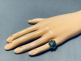 Beautiful Vintage Native American Navajo Cerrillos Turquoise Sterling Silver Ring-Nativo Arts