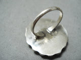 Beautiful Vintage Native American Navajo Pink Shell Sterling Silver Swirl Ring Old-Nativo Arts