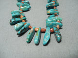 Beautiful Vintage Native American Navajo Royston Turquoise Sterling Silver Necklace-Nativo Arts