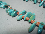 Beautiful Vintage Native American Navajo Royston Turquoise Sterling Silver Necklace-Nativo Arts