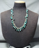Beautiful Vintage Native American Navajo Royston Turquoise Sterling Silver Necklace-Nativo Arts