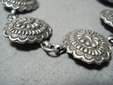 Beautiful Vintage Native American Navajo Sterling Silver Concho Bracelet-Nativo Arts