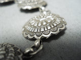 Beautiful Vintage Native American Navajo Sterling Silver Concho Bracelet-Nativo Arts