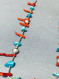 Beautiful Vintage Native American Navajo Turquoise Sterling Silver Necklace-Nativo Arts