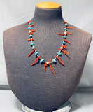 Beautiful Vintage Native American Navajo Turquoise Sterling Silver Necklace-Nativo Arts