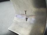 Beautiful Vintage Navajo Native American Sterling Silver Cuff-Nativo Arts
