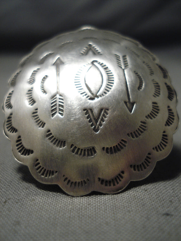Beautiful Vintage Navajo Sterling Silver Ring Native American Old-Nativo Arts