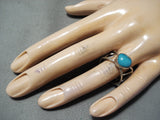 Beautiful Vintage Navajo Turquoise Sterling Silver Ring Native American Old-Nativo Arts