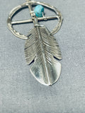 Ben Begaye Extraordinary Native American Navajo Kingman Turquoise Sterling Silver Pendant-Nativo Arts