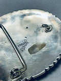 Ben Begaye (d.) Dry Creek Turquoise (r) Vintage Native American Navajo Sterling Silver Buckle-Nativo Arts