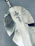 Ben Begaye (d.) Important Vintage Native American Navajo Sterling Silver Feather Necklace-Nativo Arts