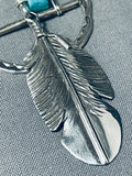 Ben Begaye (d.) Vintage Native American Navajo Turquoise 4 Directions Sterling Silver Pendant-Nativo Arts