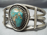 Ben Chapo Vintage Native American Navajo Royston Turquoise Sterling Silver Bracelet Old-Nativo Arts