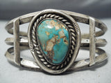 Ben Chapo Vintage Native American Navajo Royston Turquoise Sterling Silver Bracelet Old-Nativo Arts
