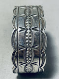 Ben Yellowhorse Superior Vintage Native American Navajo Sterling Silver Bracelet-Nativo Arts